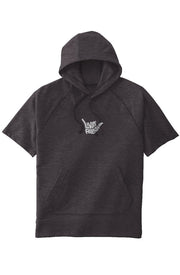 Livin' Aloha Tri-Blend Fleece S/S Hooded Pullover (Dark Grey Traid Solid)