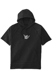 Livin' Aloha Tri-Blend Fleece S/S Hooded Pullover (Black Traid Solid)