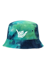 Livin' Aloha Ocean Tie-Dye Bucket Cap (Ocean)