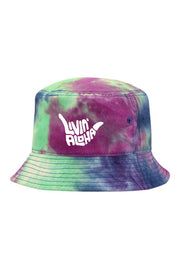 Livin' Aloha Tie-Dye Bucket Cap (Purple Passion)