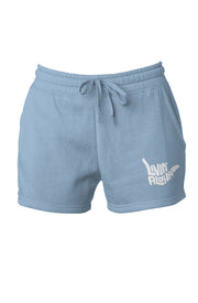 Livin' Aloha Ladies Wave Wash Shorts (Misty Blue)