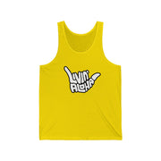 Livin' Aloha Classic Jersey Tank (Neon Yellow) - Livin' Aloha