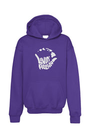 Livin' Aloha Youth Pullover Hoodie w/ Islands Purple