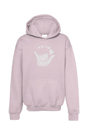 Livin' Aloha Youth Pullover Hoodie w/ Islands Light Pink
