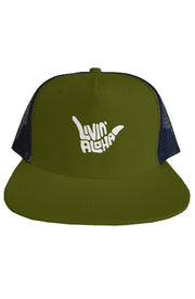 Livin' Aloha Surf Mesh Olive Hat