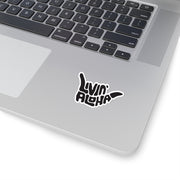 Livin' Aloha Kiss-Cut Black Stickers
