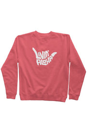 Livin' Aloha Pigment Pink Dyed Crew Neck w/ Shaka