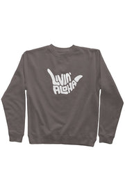 Livin' Aloha Pigment Black Dyed Crew Neck w/ Shaka