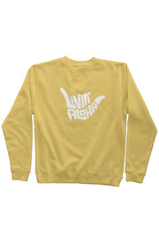 Livin' Aloha Pigment Yellow Dyed Crew Neck w/ Shaka