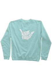 Livin' Aloha Pigment Mint Dyed Crew Neck w/ Shaka