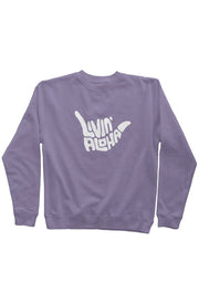 Livin' Aloha Pigment Plum Dyed Crew Neck w/ Shaka