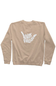 Livin' Aloha Pigment Sandstone Dyed Crew Neck w/ Shaka