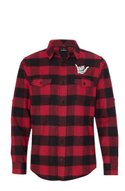Livin' Aloha Long Sleeve Flannel Red And Black