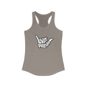 Livin' Aloha Women's Classic Racerback Solid Warm Gray Tank - Livin' Aloha