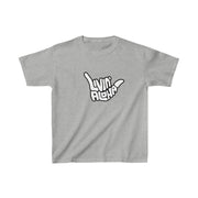 Livin' Aloha Everyday Sport Grey Shirt w/ Islands on Back (Kids) - Livin' Aloha