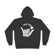 Livin' Aloha Eco Pullover Hoodie Sweatshirt w/ Front and Back - Made from Recycled Plastic (Charcoal Heather)