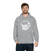 Livin' Aloha Eco Pullover Hoodie Sweatshirt w/ Islands on Front (Light Steel)