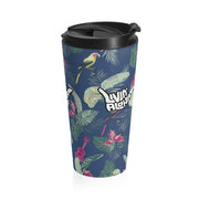 Stainless Steel Travel Mug (Parrot Ukulele)  - Livin' Aloha