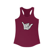 Livin' Aloha Women's Classic Racerback Solid Cardinal Red Tank - Livin' Aloha