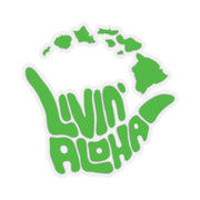 Green Livin' Aloha Decal,  Islands Stickers - Livin' Aloha