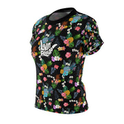 Ladies Pineapple Cut & Sew Tee (Black) - Livin' Aloha