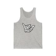 Livin' Aloha Classic Jersey Tank (White Fleck Tri-Blends)