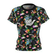 Ladies Pineapple Cut & Sew Tee (Black) - Livin' Aloha