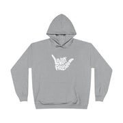 Livin' Aloha Eco Pullover Hoodie Sweatshirt w/ Front and Back - Made from Recycled Plastic (Light Steel)