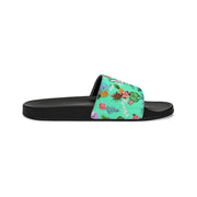 Livin' Aloha Men's Slide Sandals (Teal Pineapple)