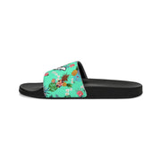 Livin' Aloha Men's Slide Sandals (Teal Pineapple)
