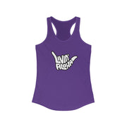 Livin' Aloha Women's Classic Racerback Solid Purple Rush Tank - Livin' Aloha