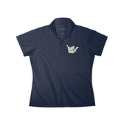 Livin' Aloha Ladies Athletic True Navy Polo Shirt