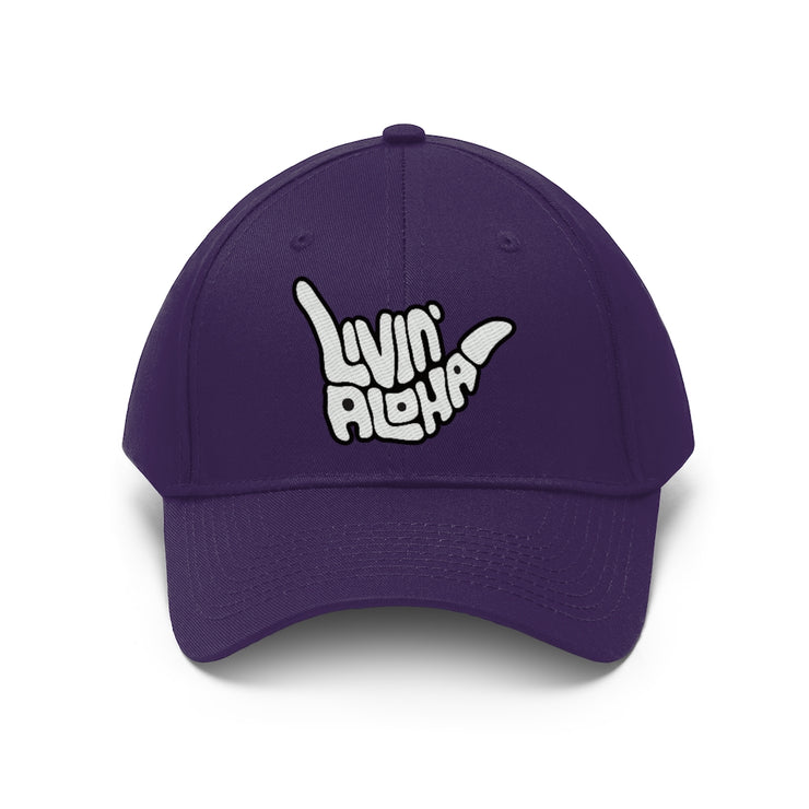 Unisex Purple Twill Hat - Livin&
