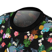 Ladies Pineapple Cut & Sew Tee (Black) - Livin' Aloha