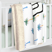Livin' Aloha Sherpa Fleece Blanket (Deco Palms)