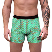 Men's Boxer Briefs (Teal Pineapple)  - Livin' Aloha