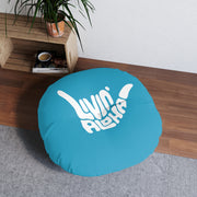 Livin' Aloha Round Meditation Pillow (Sea Blue)