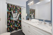 Livin' Aloha Shower Curtains (Black Pineapple)