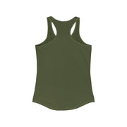 Livin' Aloha Women's Classic Racerback Solid Military Green Tank - Livin' Aloha