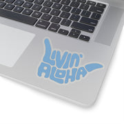 Solid Calvary Blue Kiss Cut Sticker - Livin' Aloha