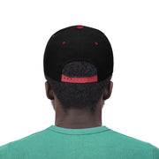 Livin' Aloha Classic Snapback Flat Bill Hat (Black/True Red)