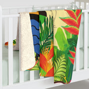 Livin' Aloha Sherpa Fleece Blanket (Toucan Surf) - Livin' Aloha