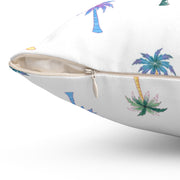 Livin' Aloha Square Pillow (Deco Palms