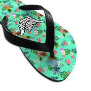 Livin' Aloha Slippahs (Aquamarine Floral)