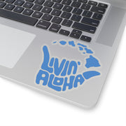 Islands Sticker (Tahoe Blue, Transparent Border) - Livin' Aloha