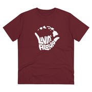 Livin' Aloha 100% Organic Islands Tee (Burgundy)
