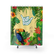 Livin' Aloha Shower Curtains (Toucan Surf) - Livin' Aloha