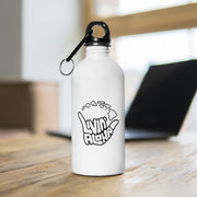 Livin' Aloha White Stainless Steel Water Bottle (14oz)