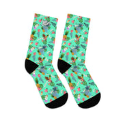 Livin' Aloha Tropical Socks (Teal Pineapple)