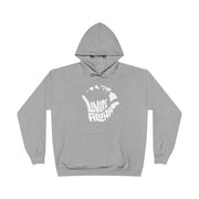 Livin' Aloha Eco Pullover Hoodie Sweatshirt w/ Islands on Front (Light Steel)